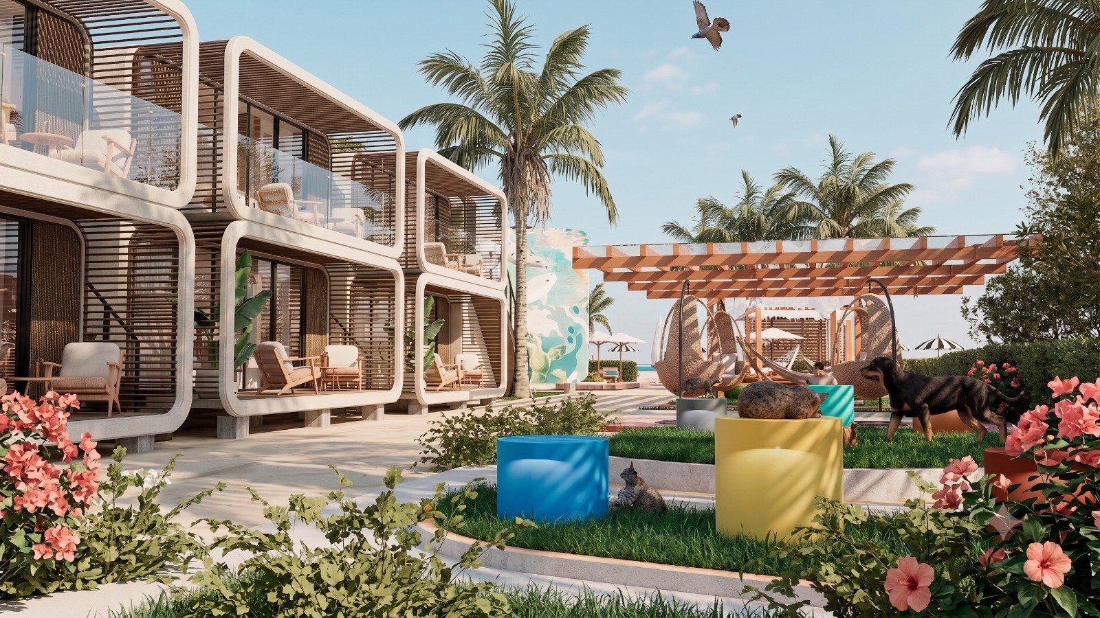 Parque y zonas verdes de Ocean Glamping