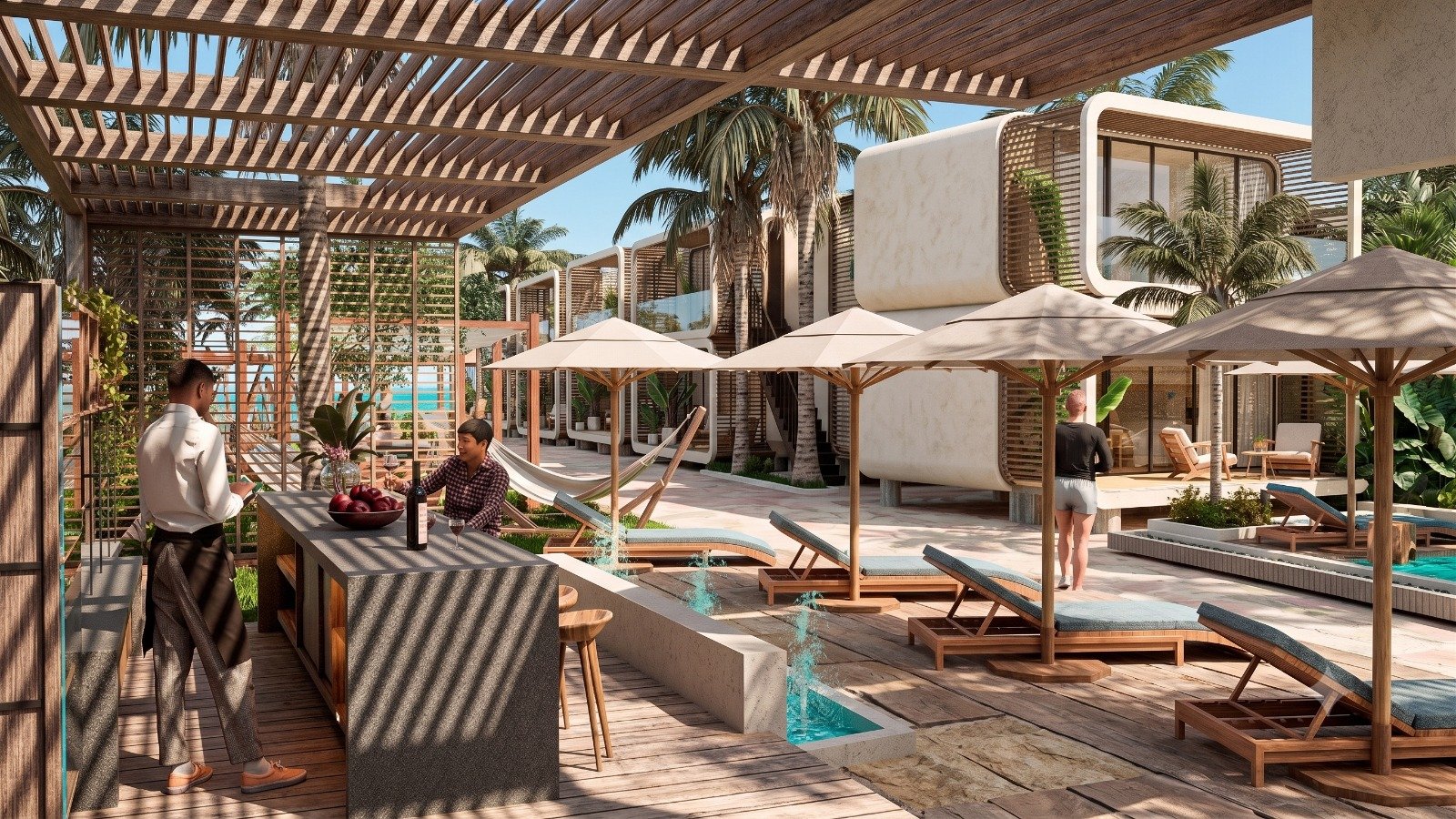 Espacio gastronómico de Ocean Glamping