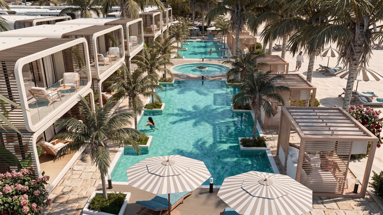 Zona de piscina de Ocean Glamping
